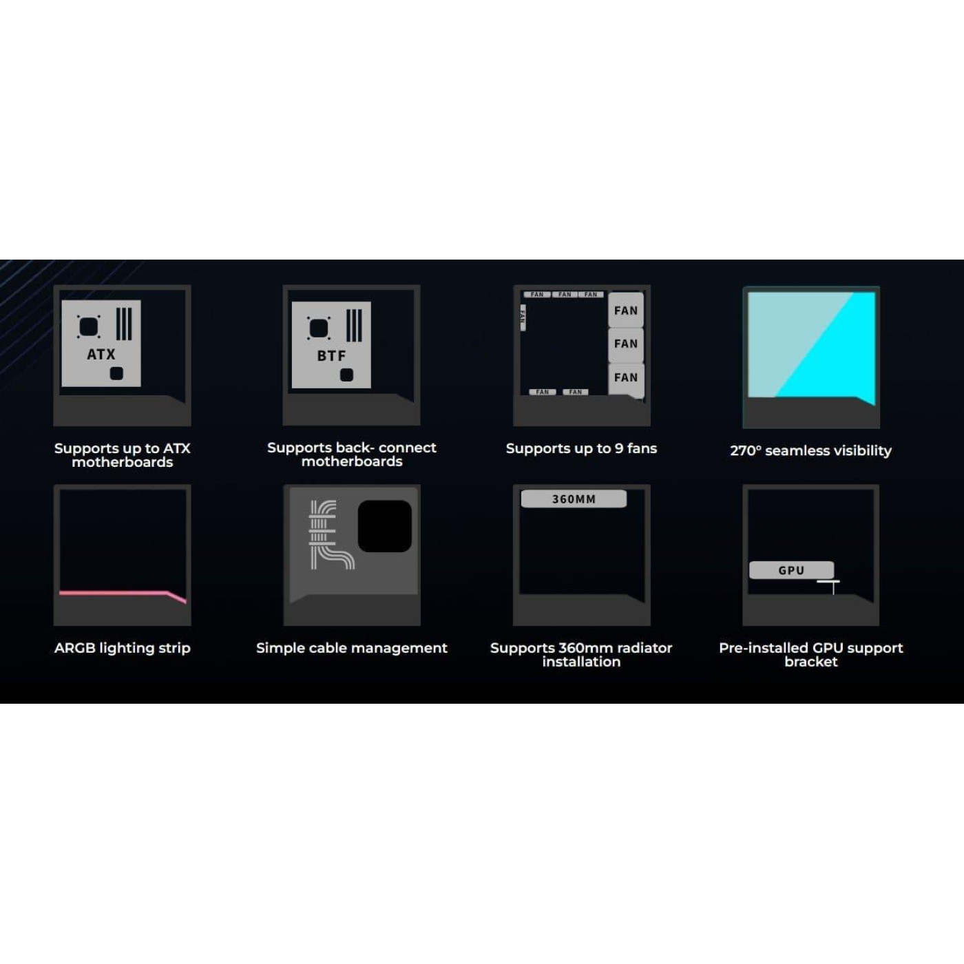 Корпус Lian Li Vector V100R Tempered Glass Black (G99.V100RX.01) Без БП