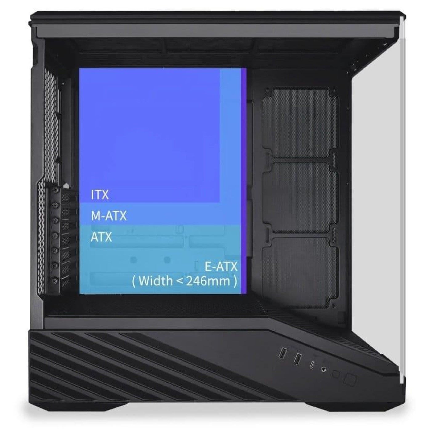 Корпус Lian Li Vector V100R Tempered Glass Black (G99.V100RX.01) Без БП