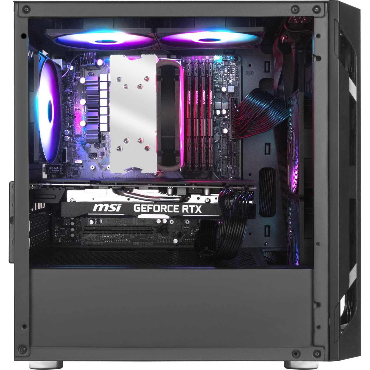 Корпус SilverStone FARA FAH1MB-PRO, без БЖ, 1xUSB3.0, 2xUSB2.0, 3x120mm ARGB fan, TG Side Panel, mAT (SST-FAH1MB-PRO) Без БП