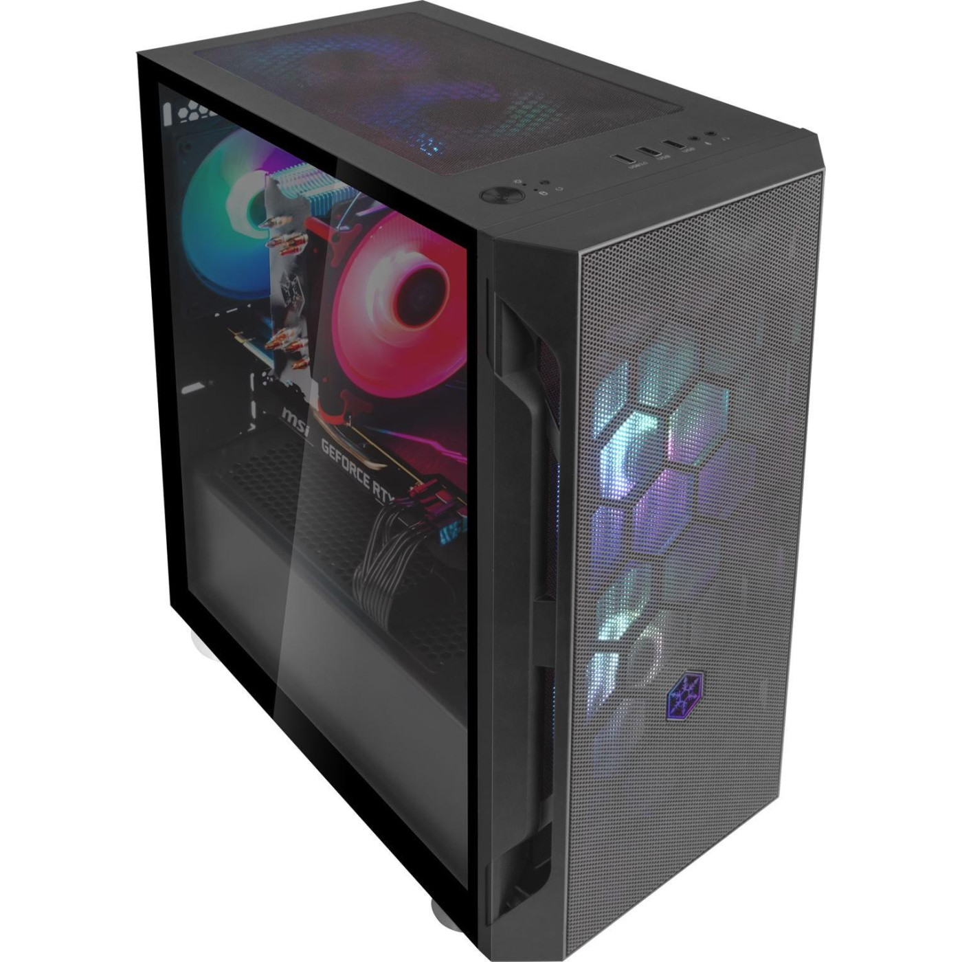 Корпус SilverStone FARA FAH1MB-PRO, без БЖ, 1xUSB3.0, 2xUSB2.0, 3x120mm ARGB fan, TG Side Panel, mAT (SST-FAH1MB-PRO) Без БП