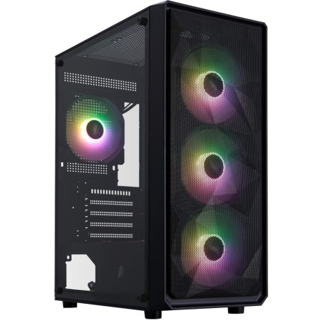 Корпус 1stPlayer FD3-M-BK-4F7 Black без БП (FD3-M-BK-4F7)