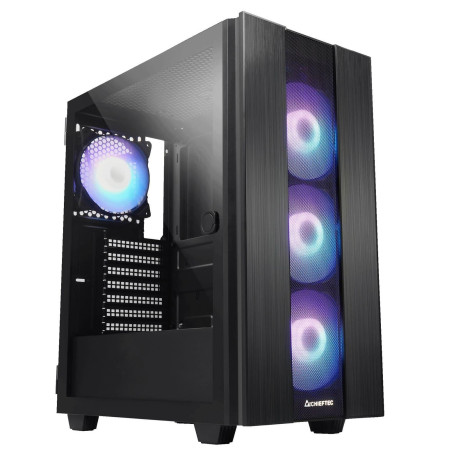 Корпус Chieftec HUNTER 2 GS-02B-OP 4x120mm A-RGB, USB-C, ATX, без БЖ, Black (GS-02B-OP)