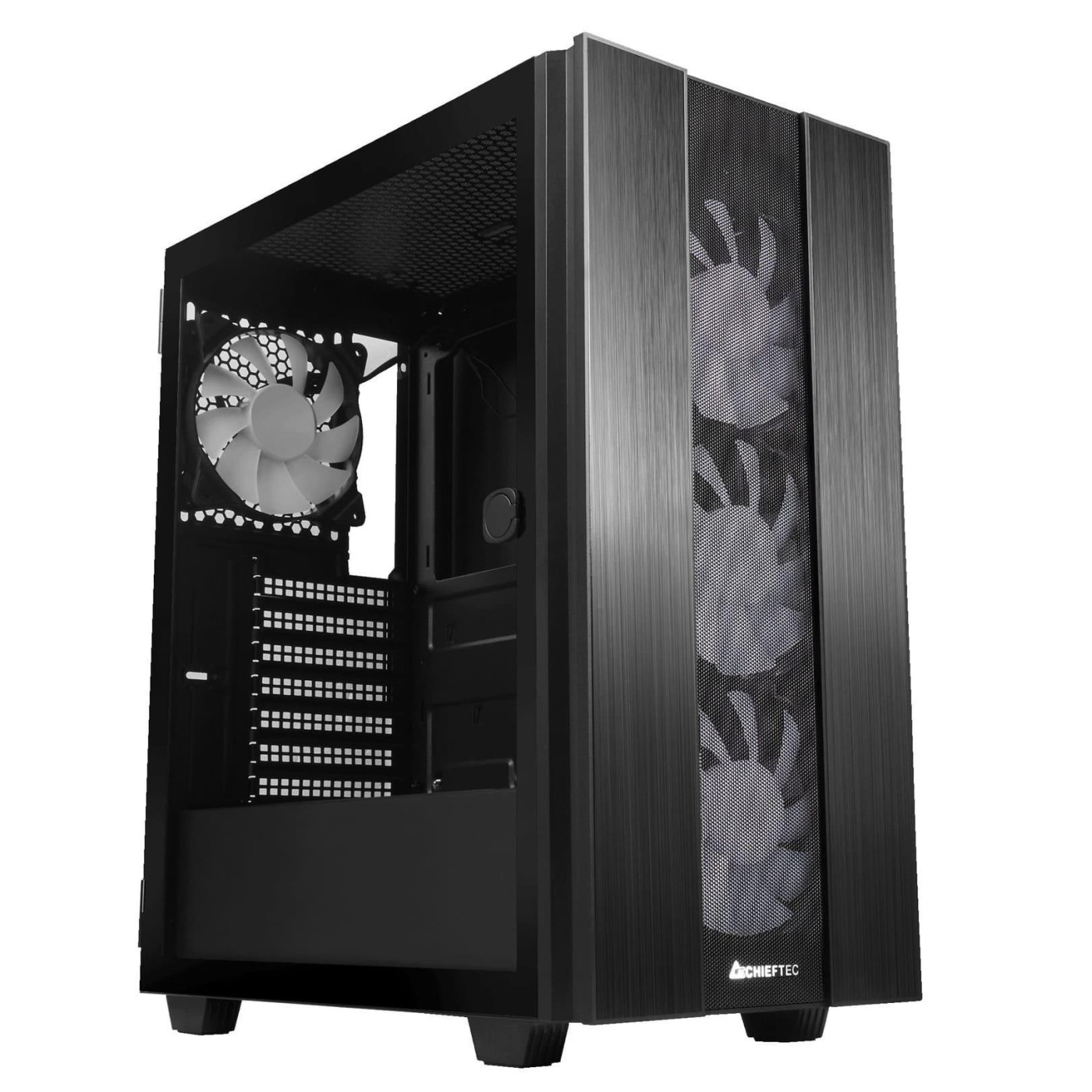 Корпус Chieftec HUNTER 2 GS-02B-OP 4x120mm A-RGB, USB-C, ATX, без БЖ, Black (GS-02B-OP)