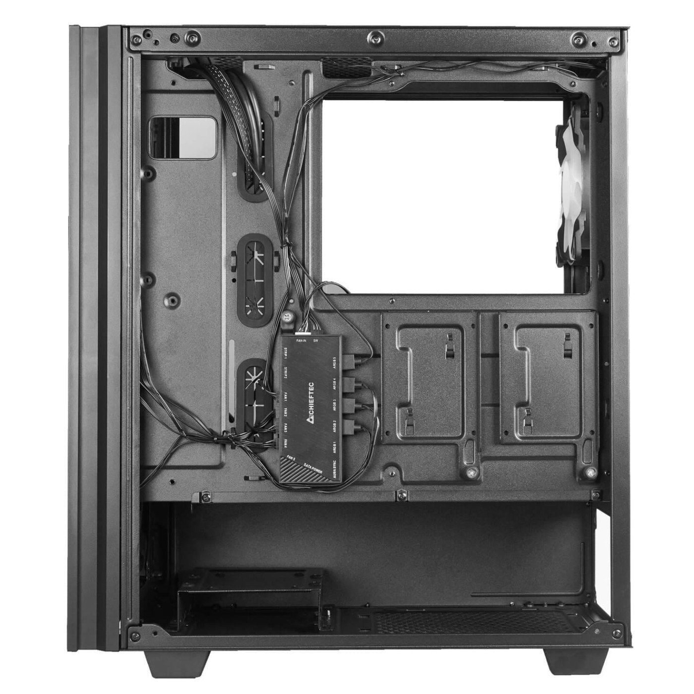 Корпус Chieftec HUNTER 2 GS-02B-OP 4x120mm A-RGB, USB-C, ATX, без БЖ, Black (GS-02B-OP)