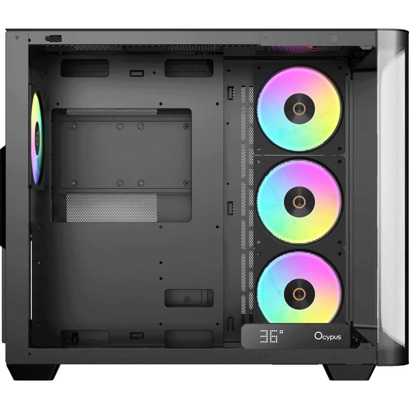 Корпус Ocypus IOTA C70 Curve ARGB Digital Black (IOTA-C70-BKD400CD-GL)