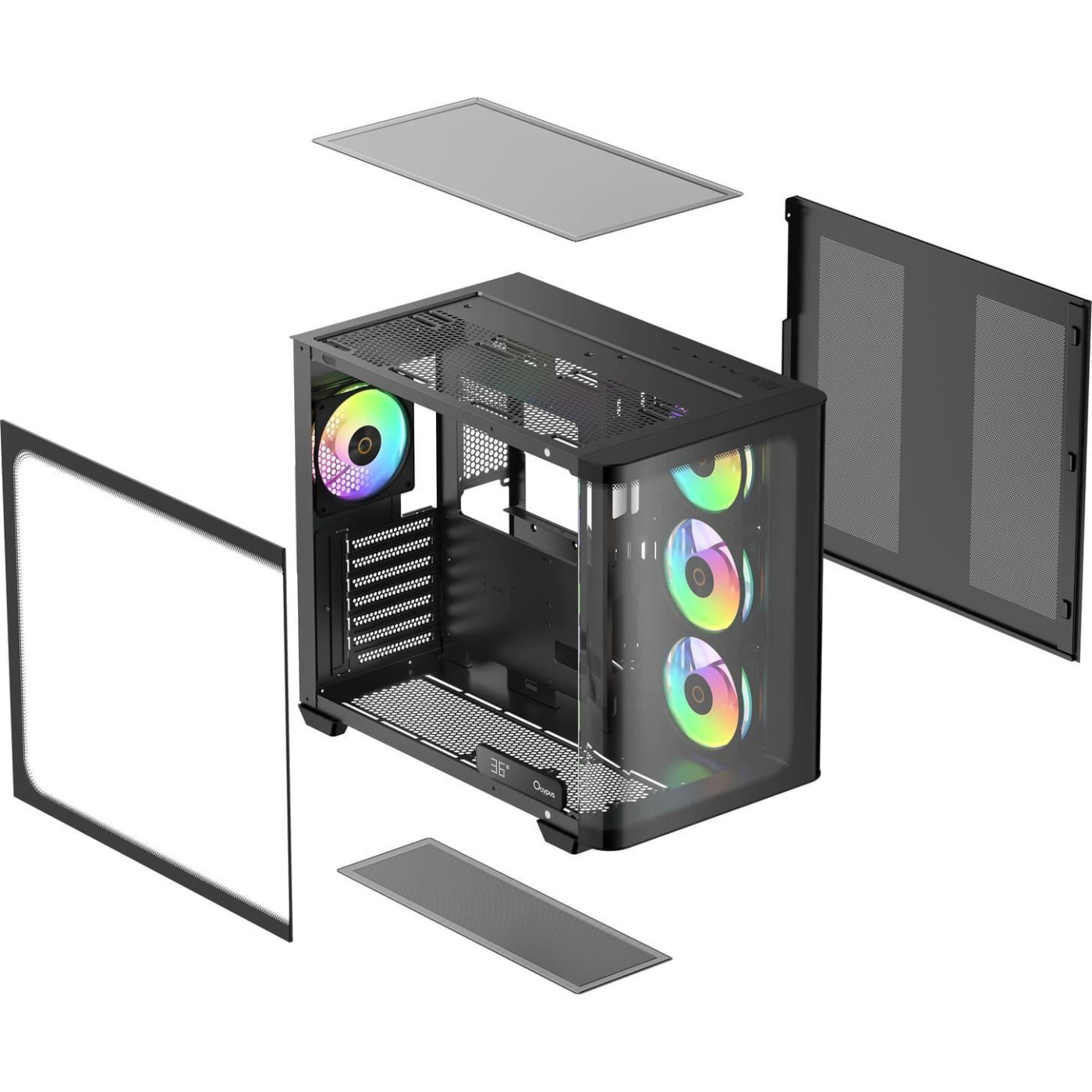 Корпус Ocypus IOTA C70 Curve ARGB Digital Black (IOTA-C70-BKD400CD-GL)