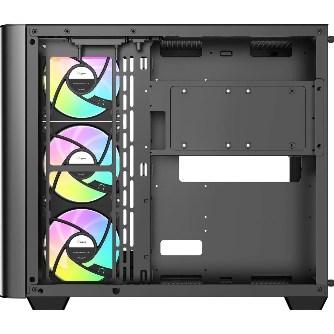 Корпус Ocypus IOTA C70 Curve ARGB Digital Black (IOTA-C70-BKD400CD-GL)
