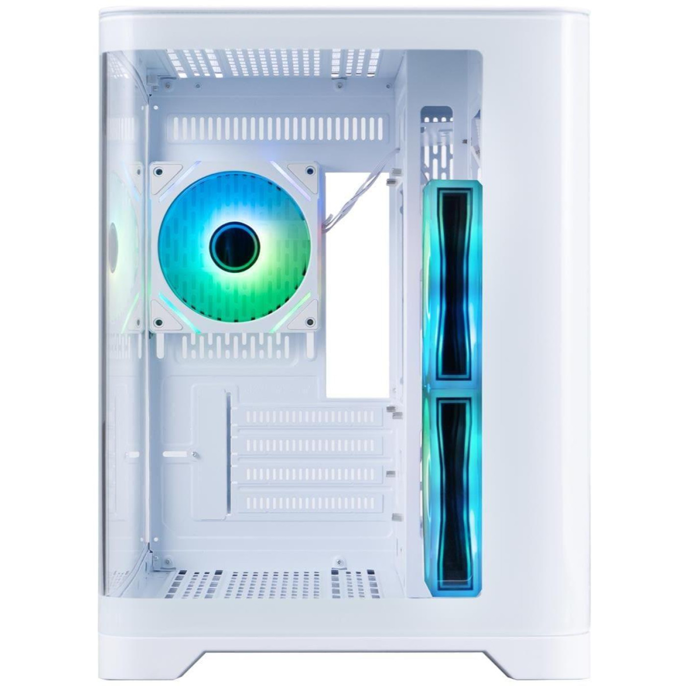 Корпус 1stPlayer UV6-WH-2FC7R-W-1FC7-W White (UV6-WH-2FC7R-W-1FC7-W) Без БП