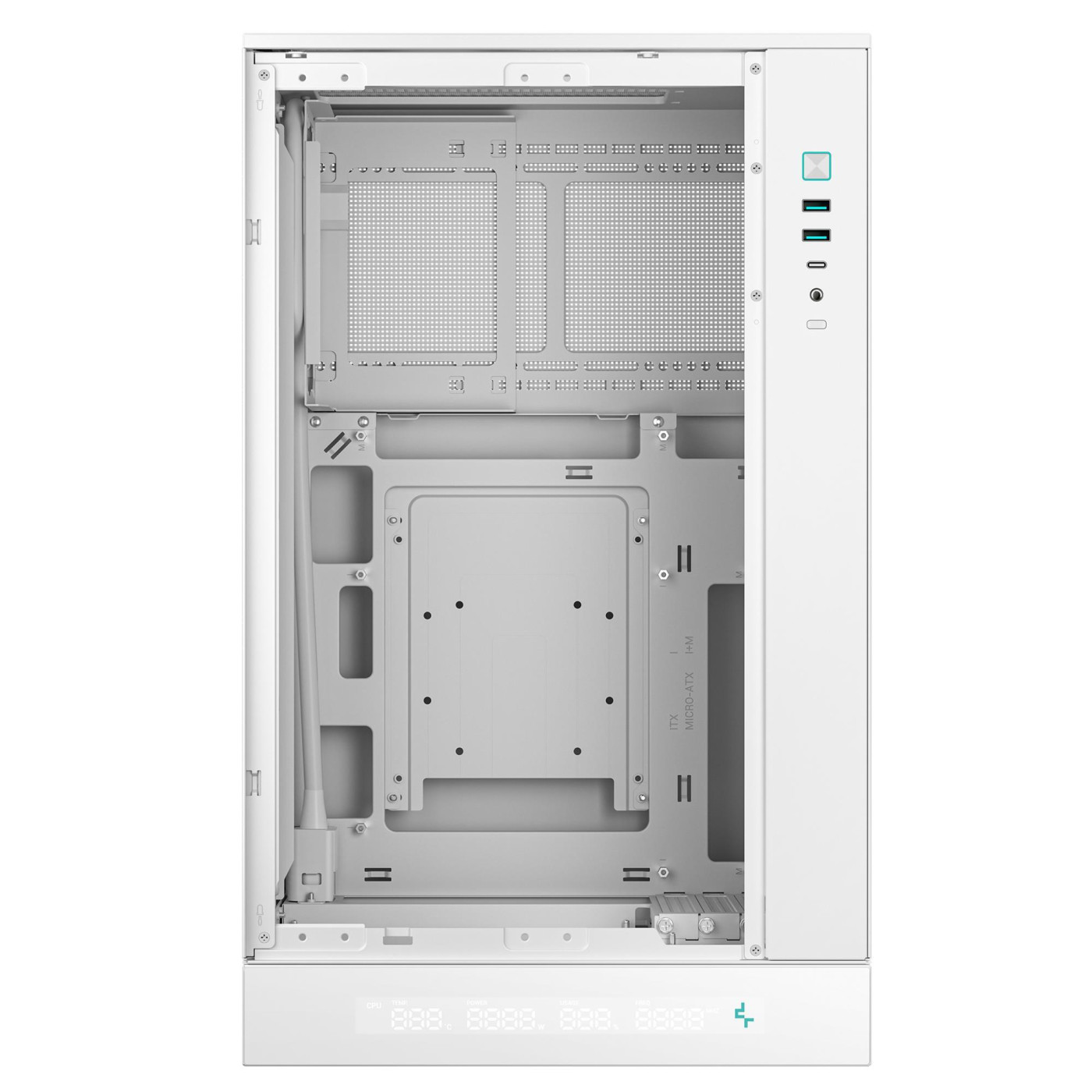 Корпус Deepcool CH270 Digital без БП White (R-CH270-WHNDM0-G-1)