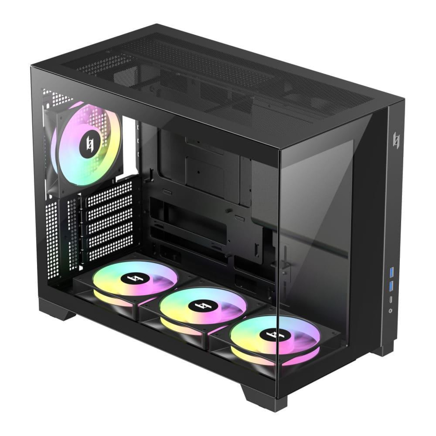 Корпус GameMax Nex C33 Tempered Glass без БЖ Black (NEX C33 BK)
