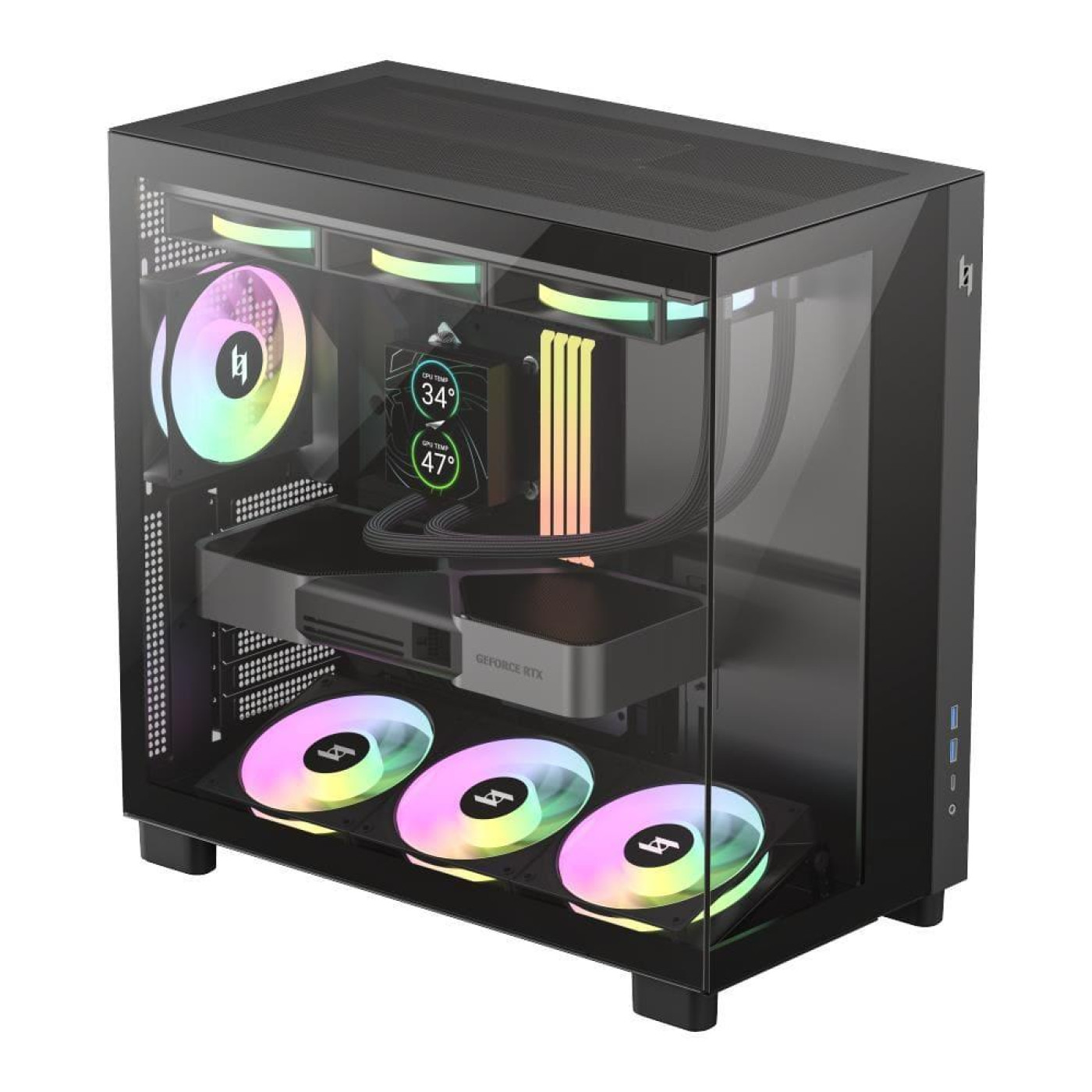Корпус GameMax NEX C53 Black (NEX C53 BK)