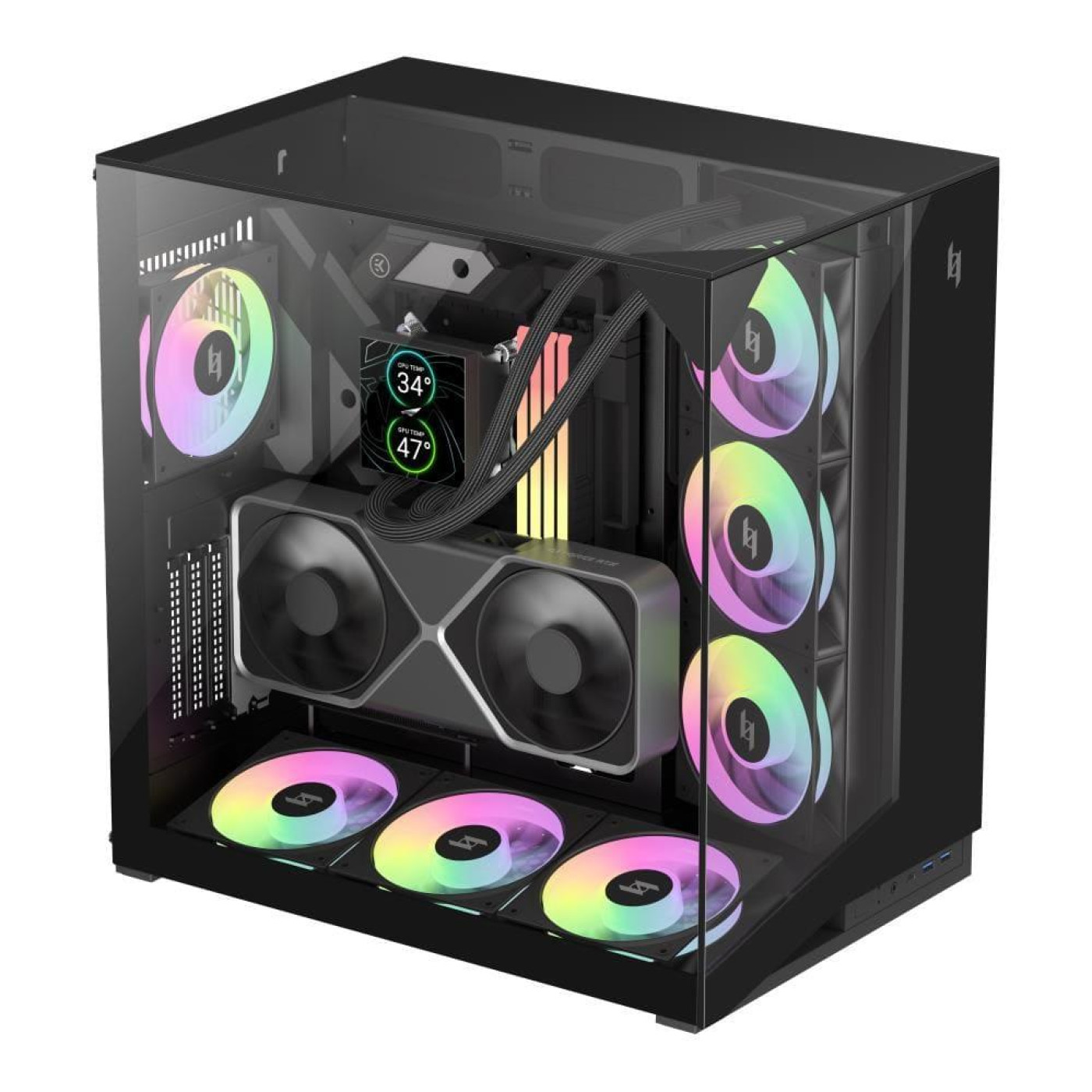 Корпус GameMax NEX C56 VC Black (NEX C56 VC BK)