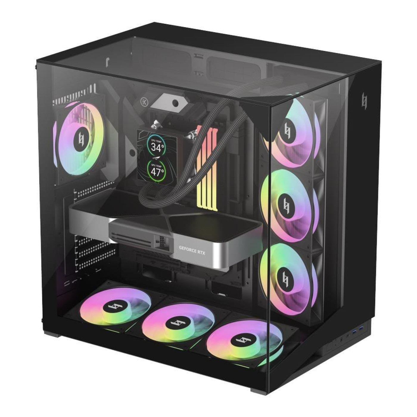 Корпус GameMax NEX C56 VC Black (NEX C56 VC BK)