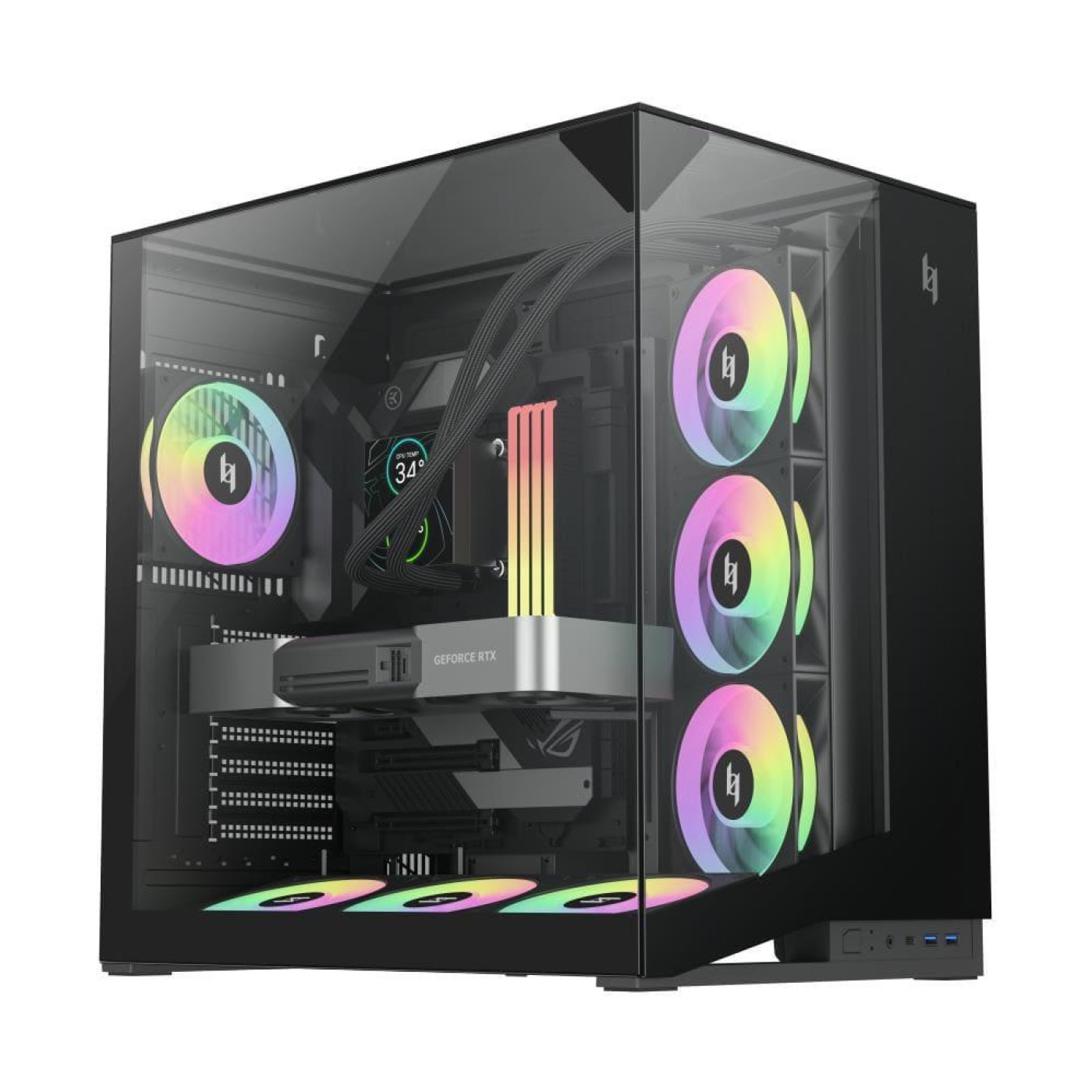 Корпус GameMax NEX C56 VC Black (NEX C56 VC BK)