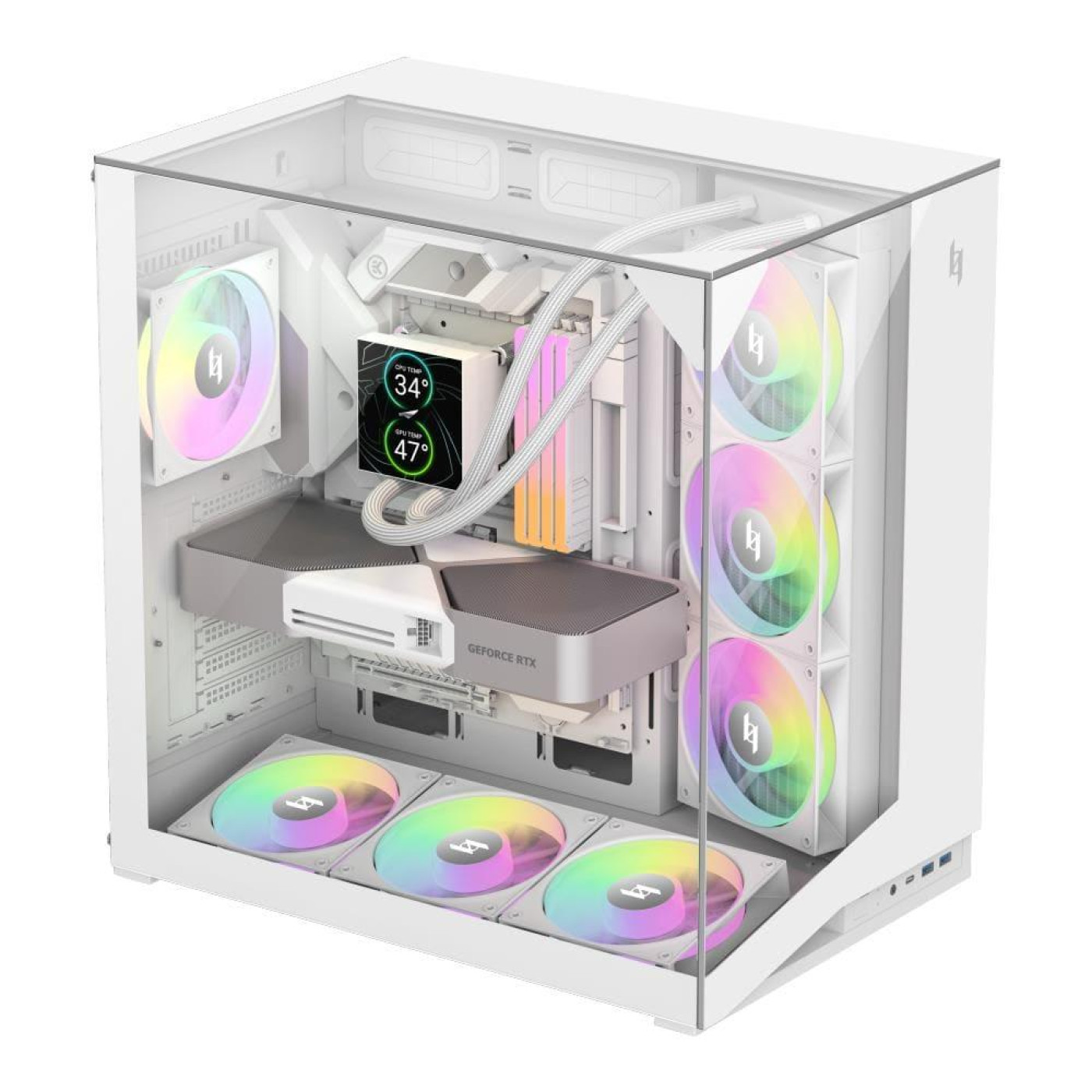 Корпус GameMax NEX C56 VC White (NEX C56 VC WH)