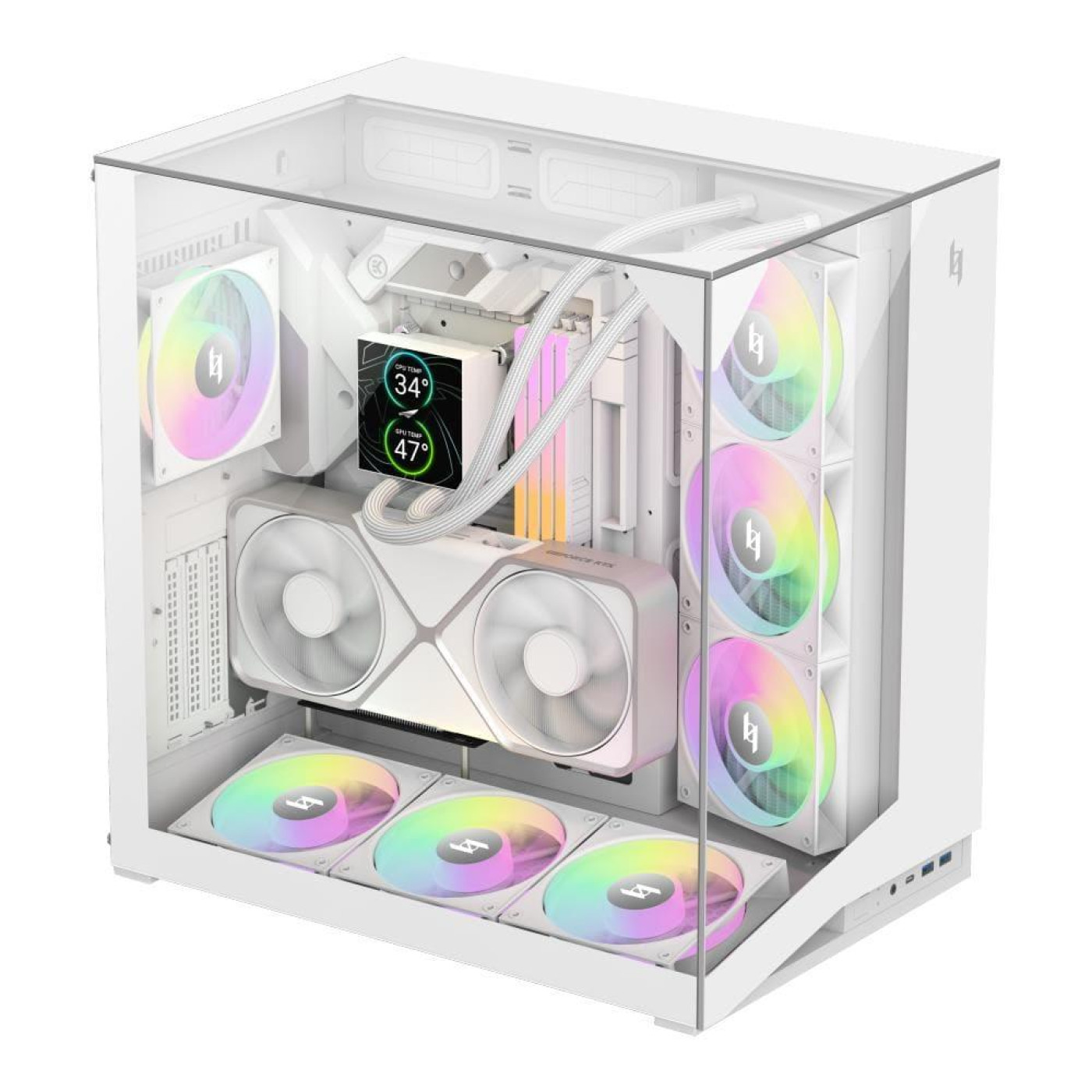 Корпус GameMax NEX C56 VC White (NEX C56 VC WH)