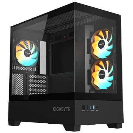 Корпус GIGABYTE C201 Panoramic Tempered Glass без БП Black (GB-C201P)
