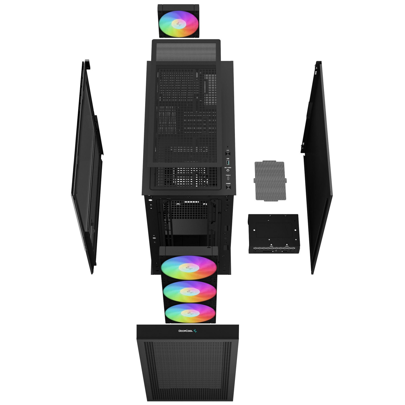 Корпус Deepcool CH560 Digital Black (R-CH560-WHAPE4D-G-1) без БЖ (R-CH560-BKAPE4D-G-1) Без БП