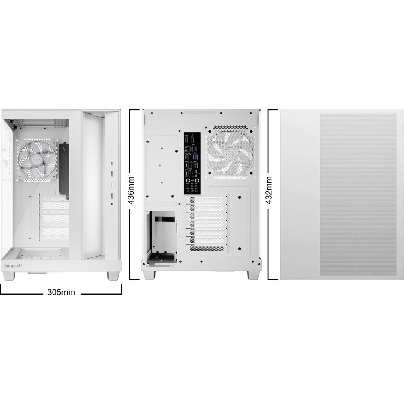 Корпус be quiet! Light Base 500 LX Tempered Glass без БЖ White (BGW86)