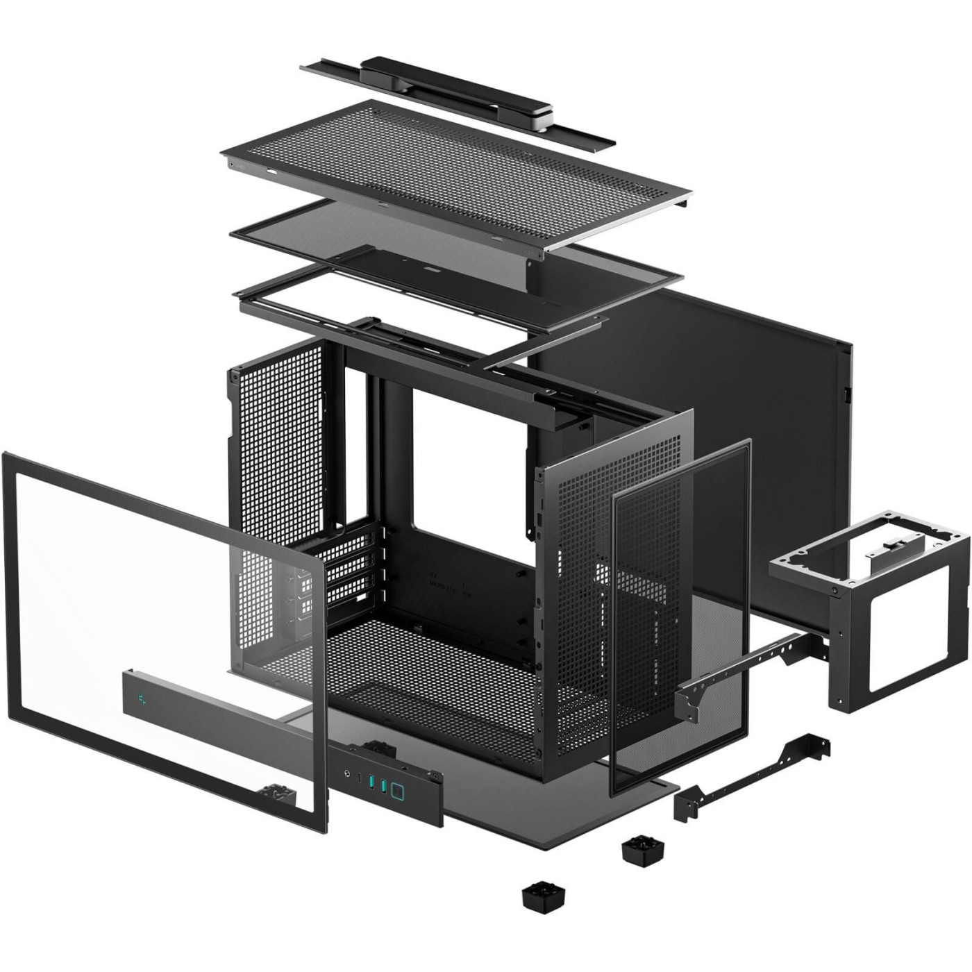 Корпус Deepcool CH160 PLUS Black (R-CH160-BKNGM0-G)