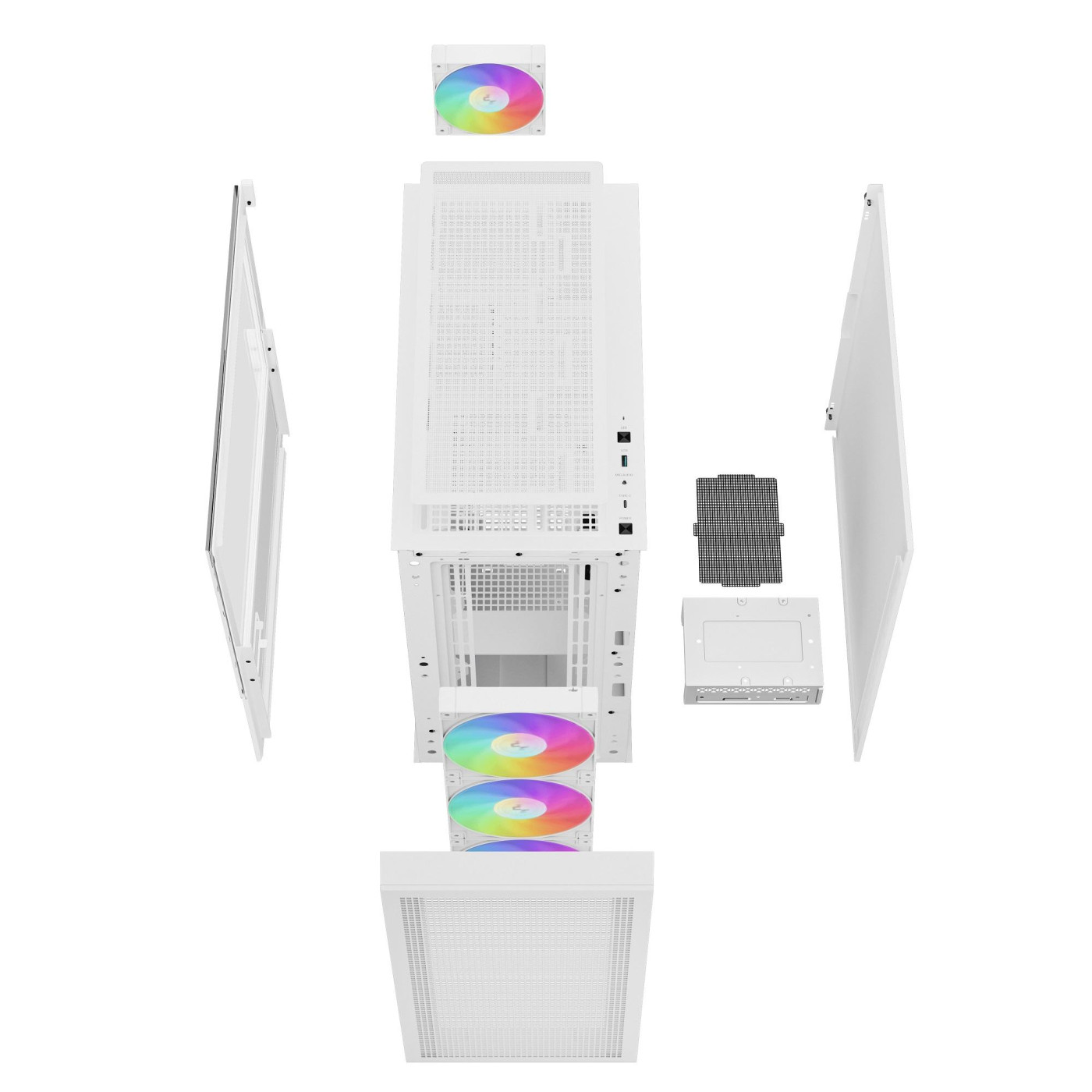 Корпус Deepcool CH560 Digital White без БЖ (R-CH560-WHAPE4D-G-1) Без БП