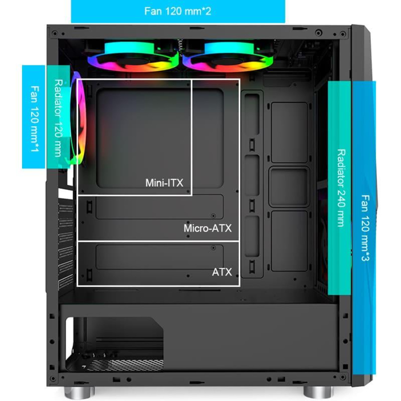 Корпус MONTECH FIGHTER 500 (B) (FIGHTER 500 (B)) Без БП