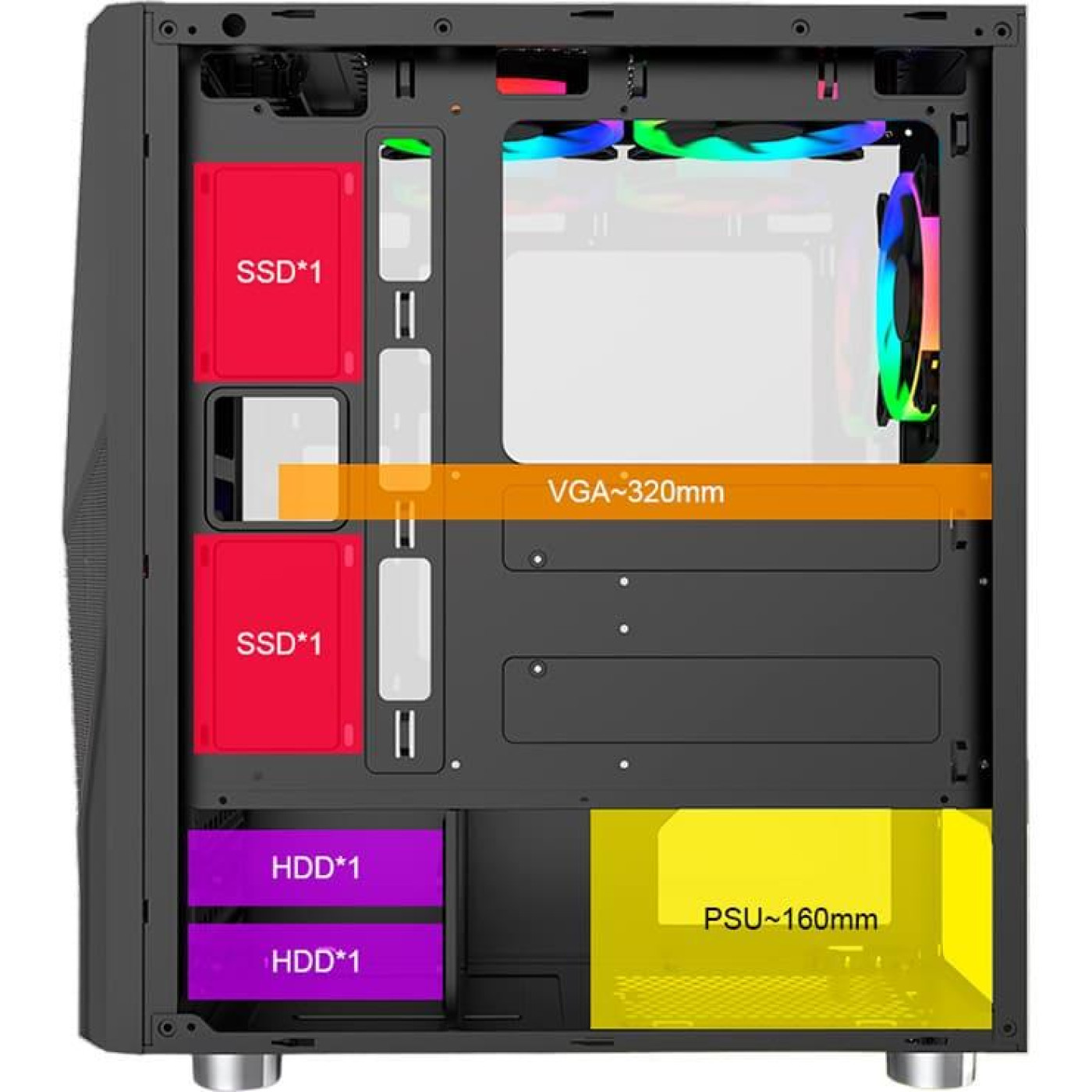 Корпус MONTECH FIGHTER 500 (B) (FIGHTER 500 (B)) Без БП