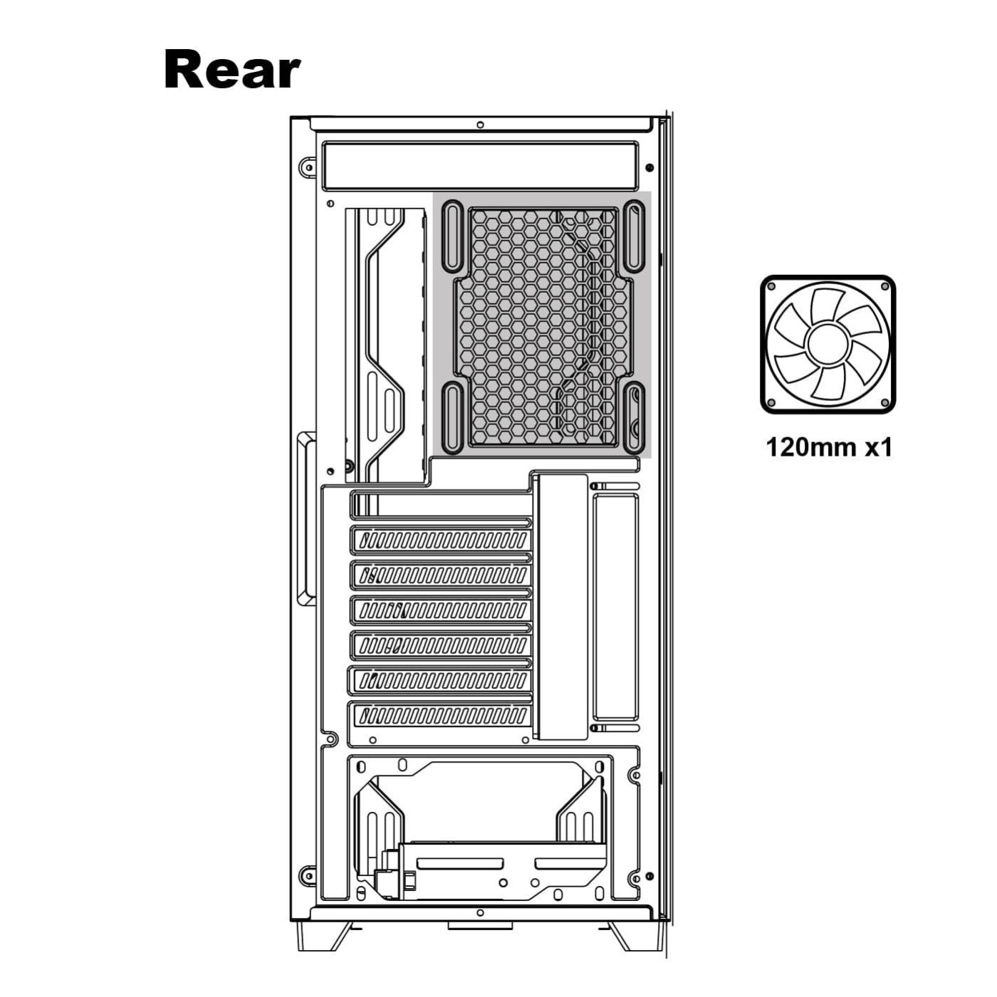 Корпус AZZA GUARDIAN GLASS Black (CSAZ-520BG) Без БП