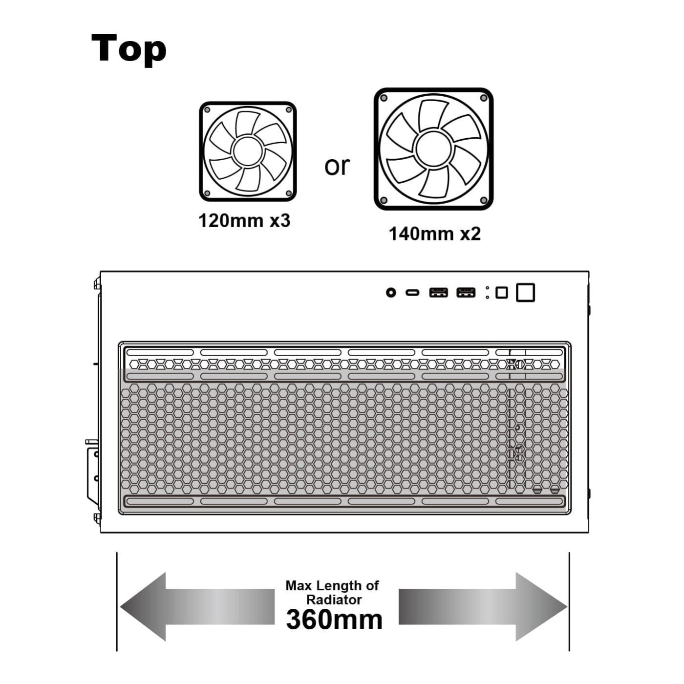 Корпус AZZA GUARDIAN GLASS Black (CSAZ-520BG) Без БП