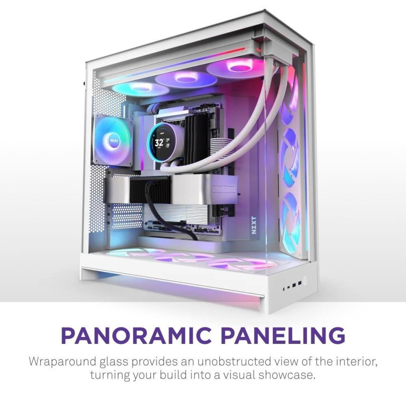 Корпус NZXT H9 Flow RGB Tempered Glass без БЖ White (CM-H92FW-R1)