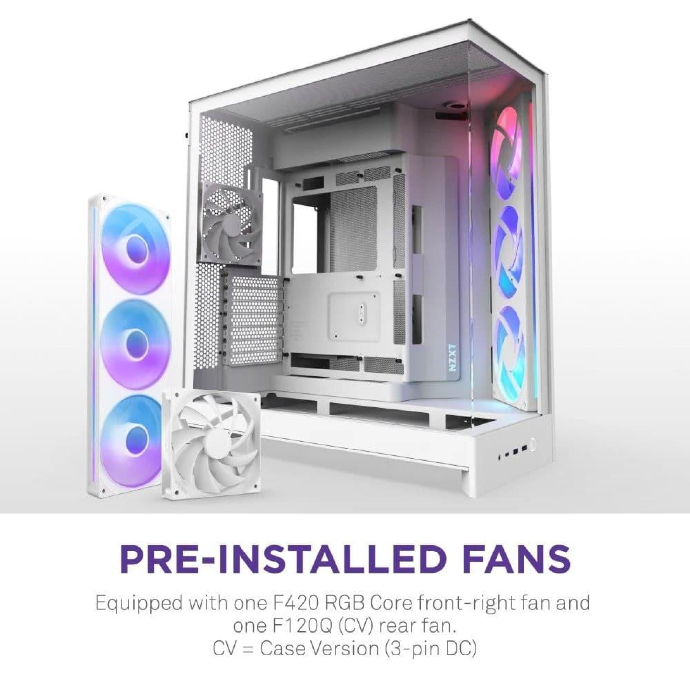 Корпус NZXT H9 Flow RGB Tempered Glass без БЖ White (CM-H92FW-R1)