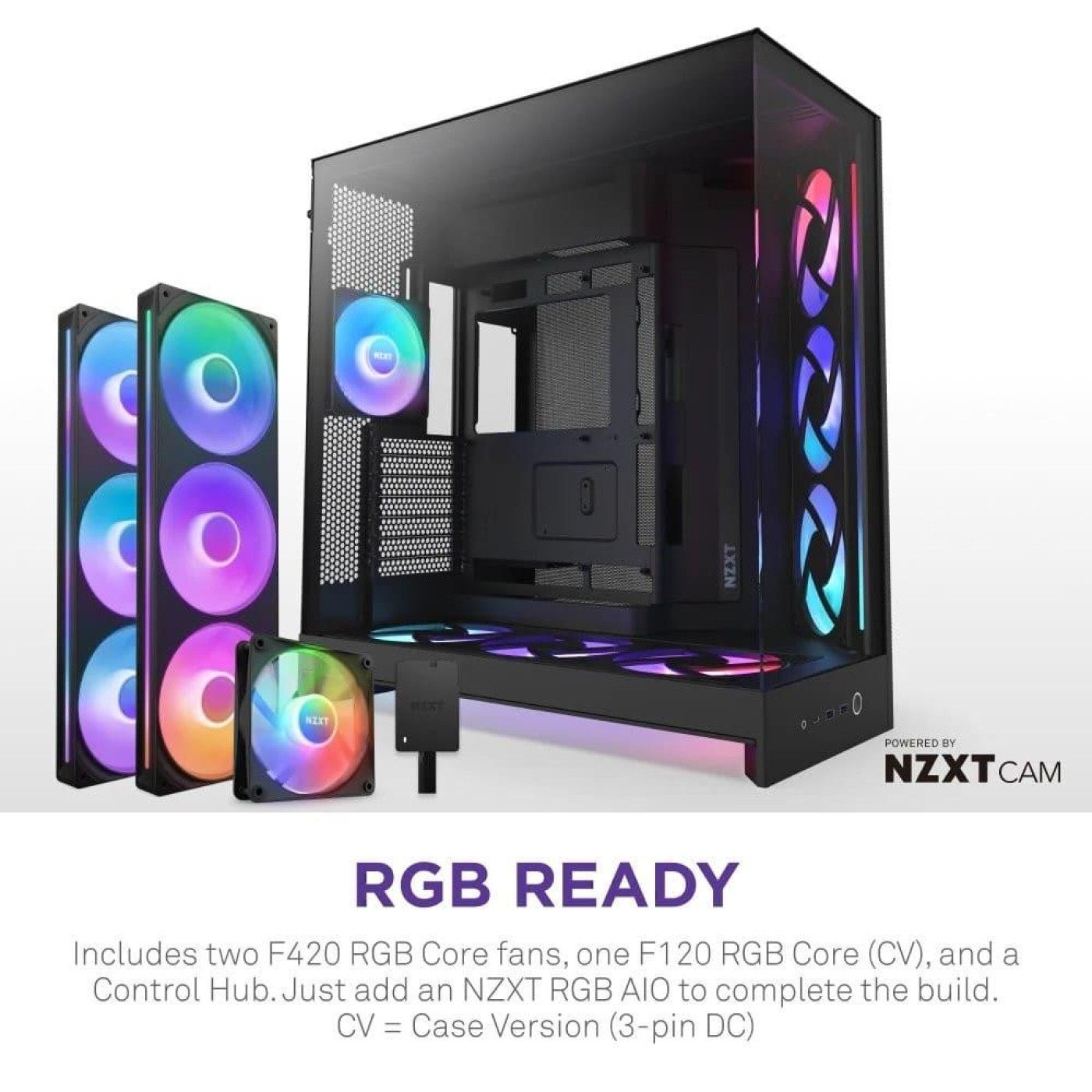 Корпус NZXT H9 Flow RGB+ Tempered Glass без БП Black (CM-H92FB-P1)