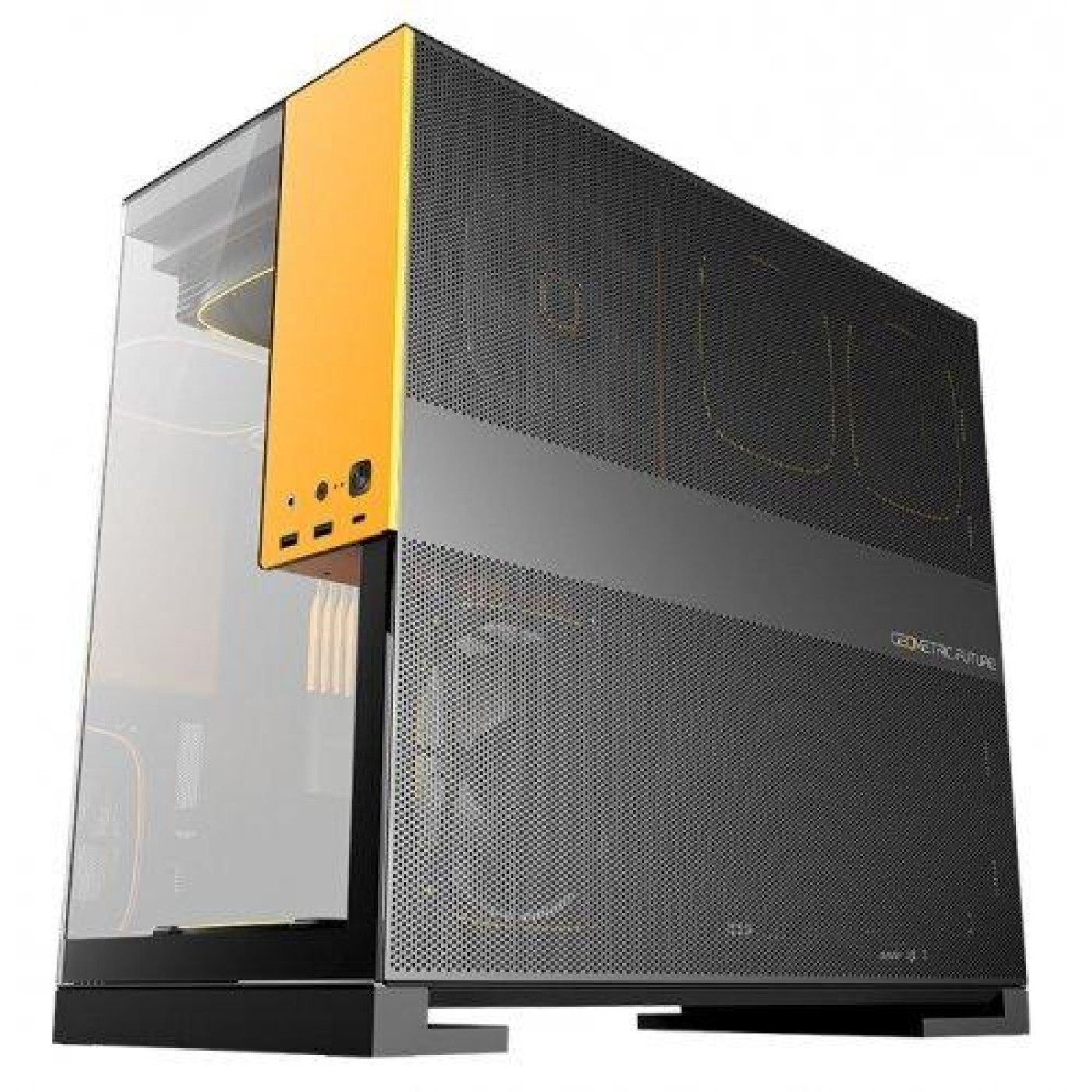 Корпус Geometric Future Model 5 Glass без БЖ Black/Yellow (GEO-M5-BY) Без БП