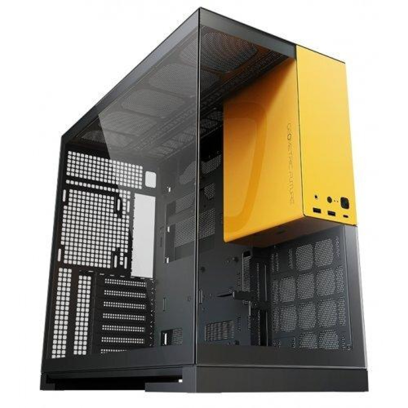 Корпус Geometric Future Model 5 Glass без БЖ Black/Yellow (GEO-M5-BY) Без БП