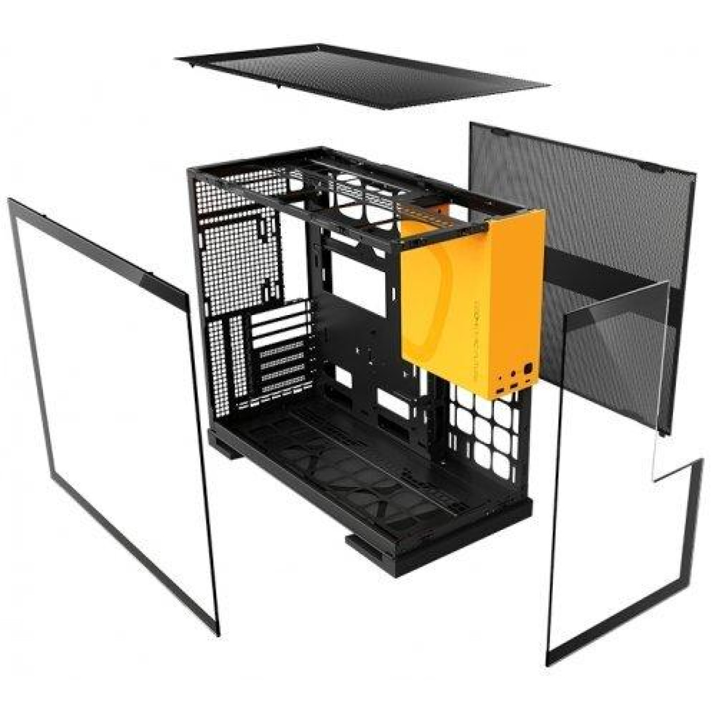 Корпус Geometric Future Model 5 Glass без БЖ Black/Yellow (GEO-M5-BY) Без БП