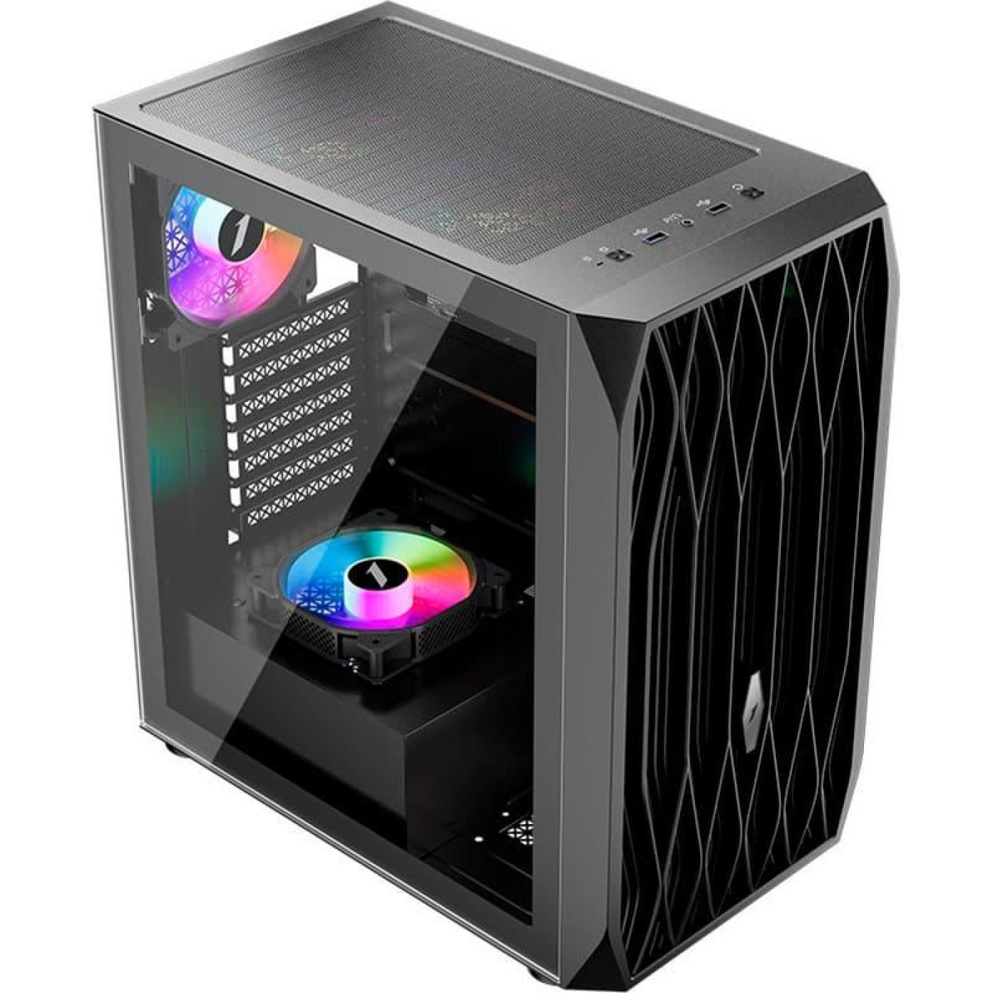 Корпус 1stPlayer AY7-4F1 Black (AY7-4F1) Без БП Б/в