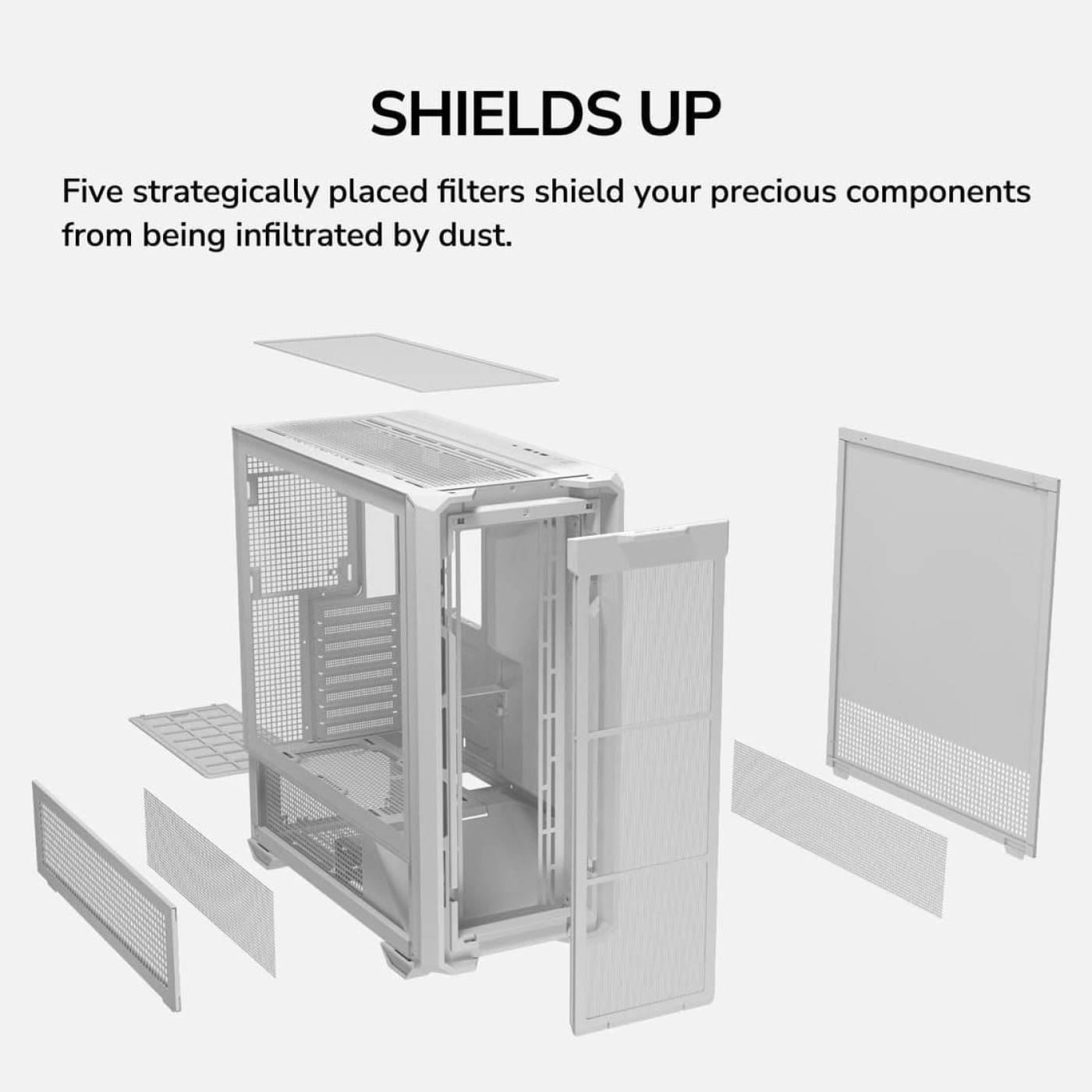 Корпус Cougar MX600 RGB, білий (MX600 RGB (White)) Без БП
