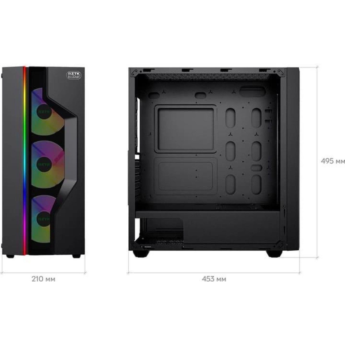 Корпус RZTK PcCooler Master RP300 Mesh ARGB 4F (RP300 Mesh) Б/у