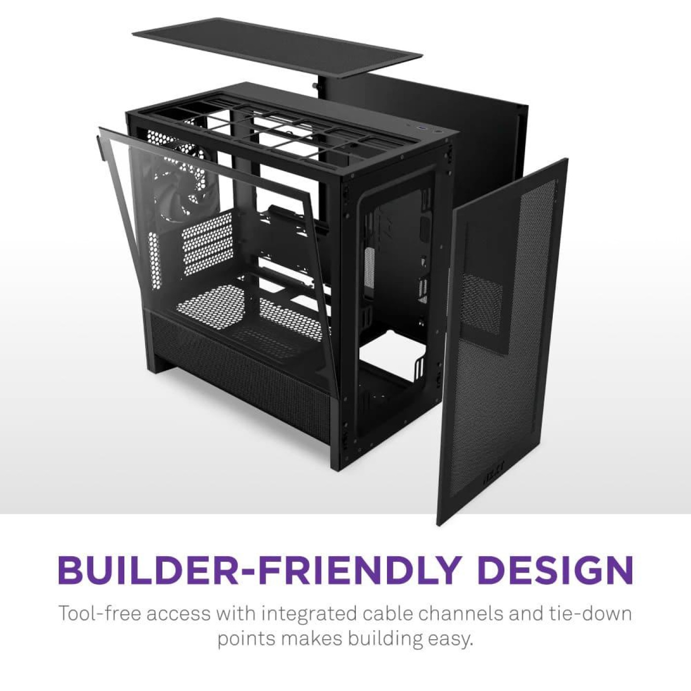 Корпус NZXT H3 Flow Tempered Glass без БП Black (CC-H31FB-01)