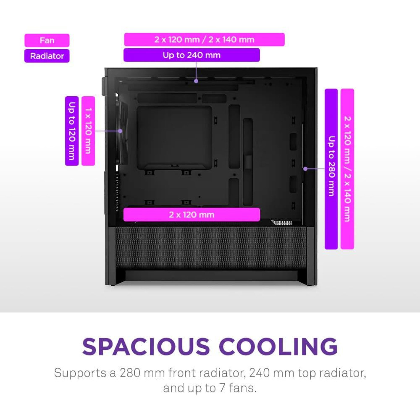 Корпус NZXT H3 Flow Tempered Glass без БП Black (CC-H31FB-01)