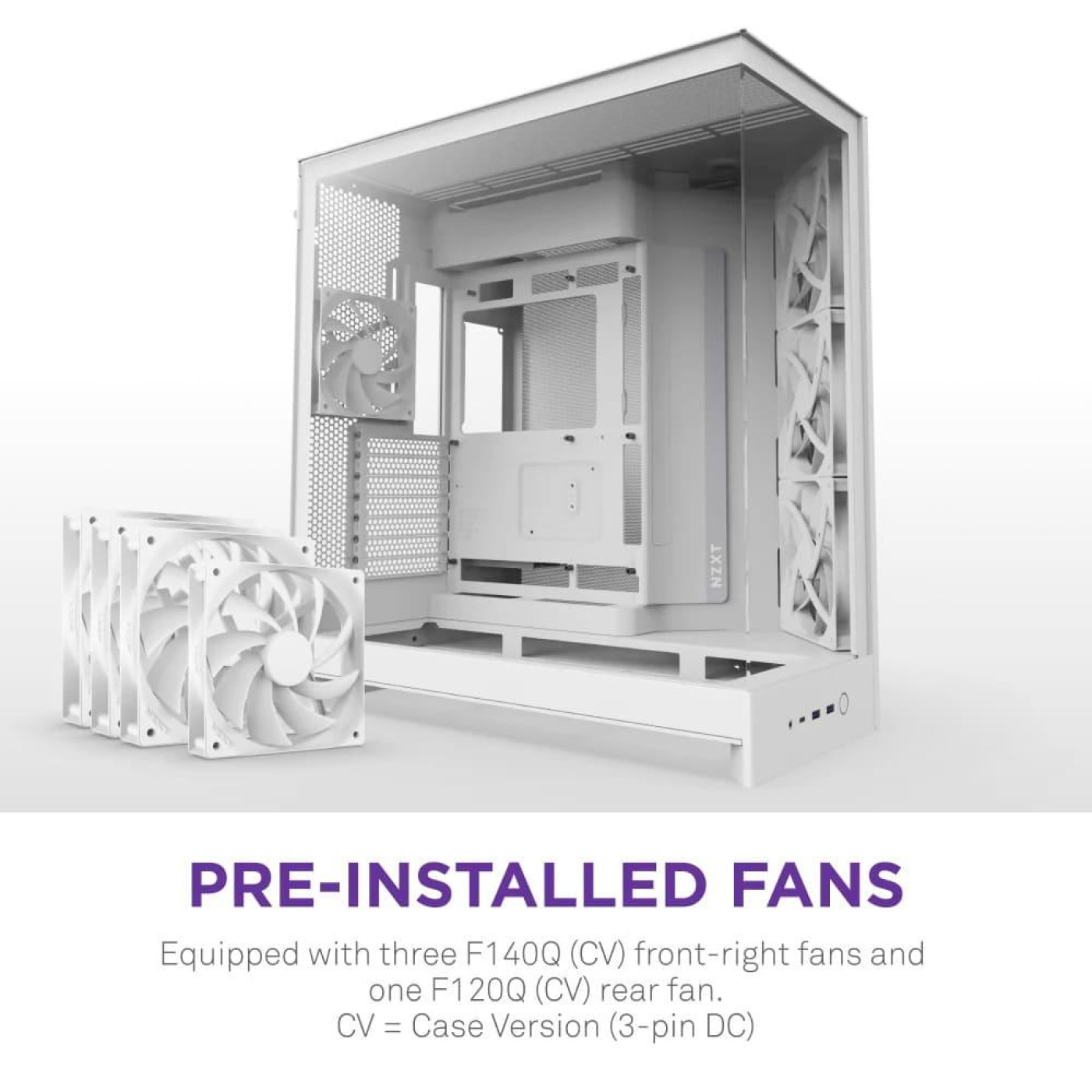 Корпус NZXT H9 Flow Tempered Glass без БП White (CM-H92FW-01)