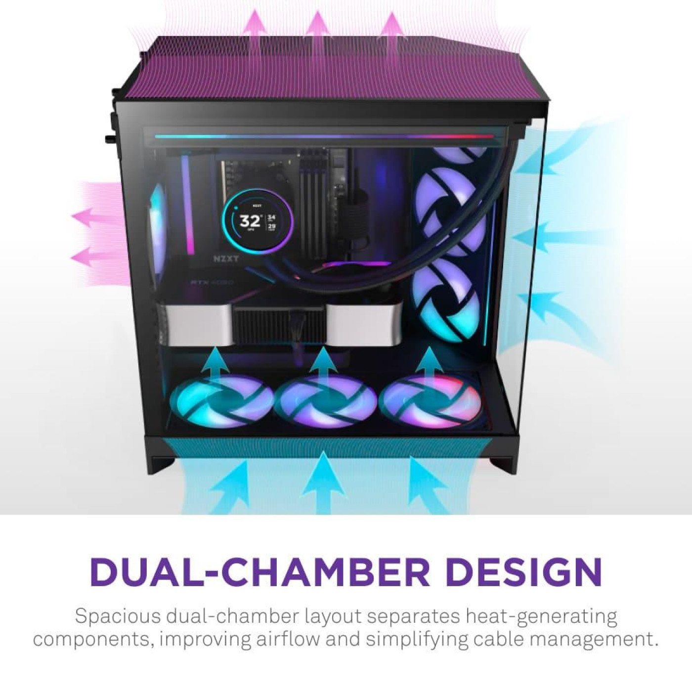 Корпус NZXT H9 Flow RGB Tempered Glass без БЖ Black (CM-H92FB-R1)