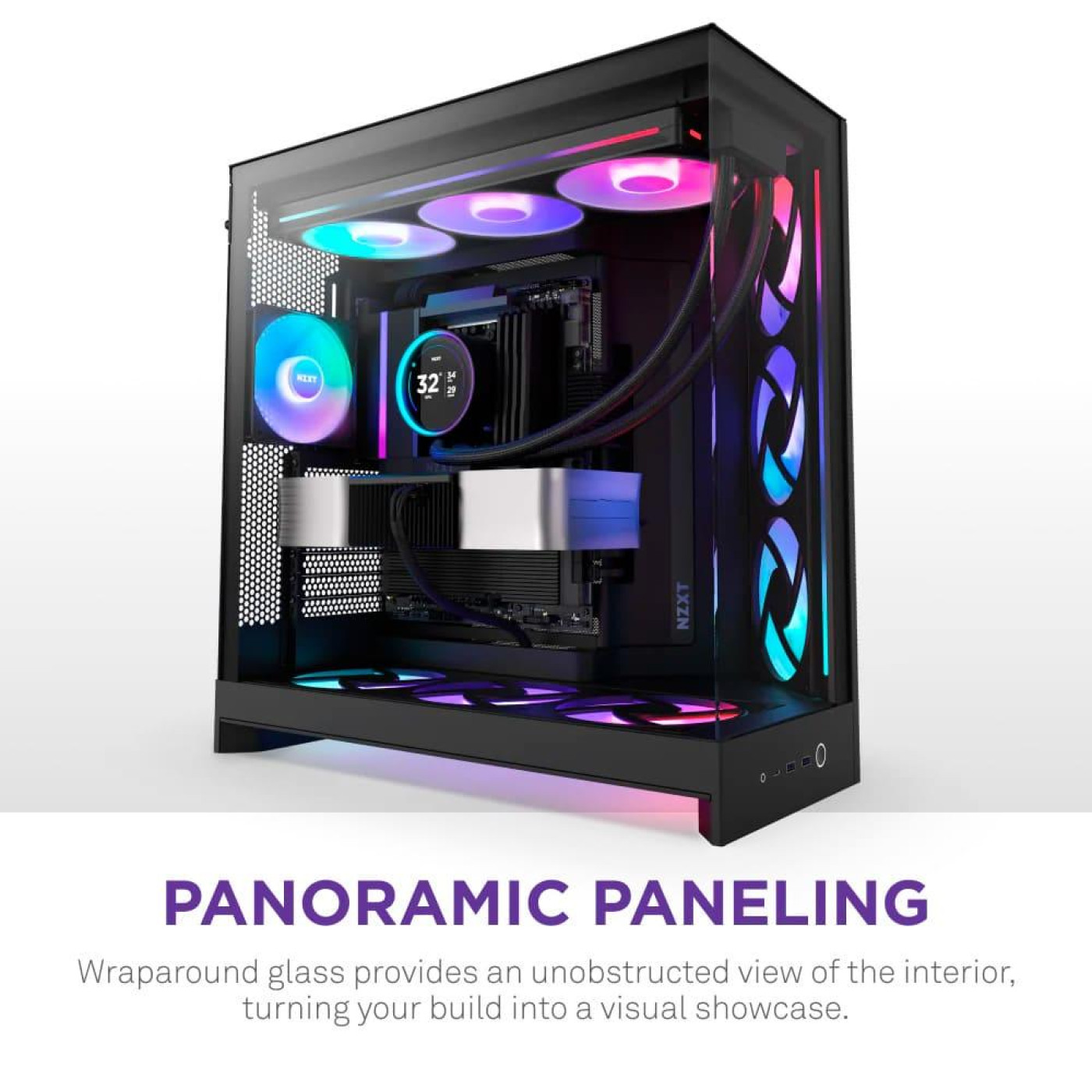 Корпус NZXT H9 Flow RGB Tempered Glass без БЖ Black (CM-H92FB-R1)