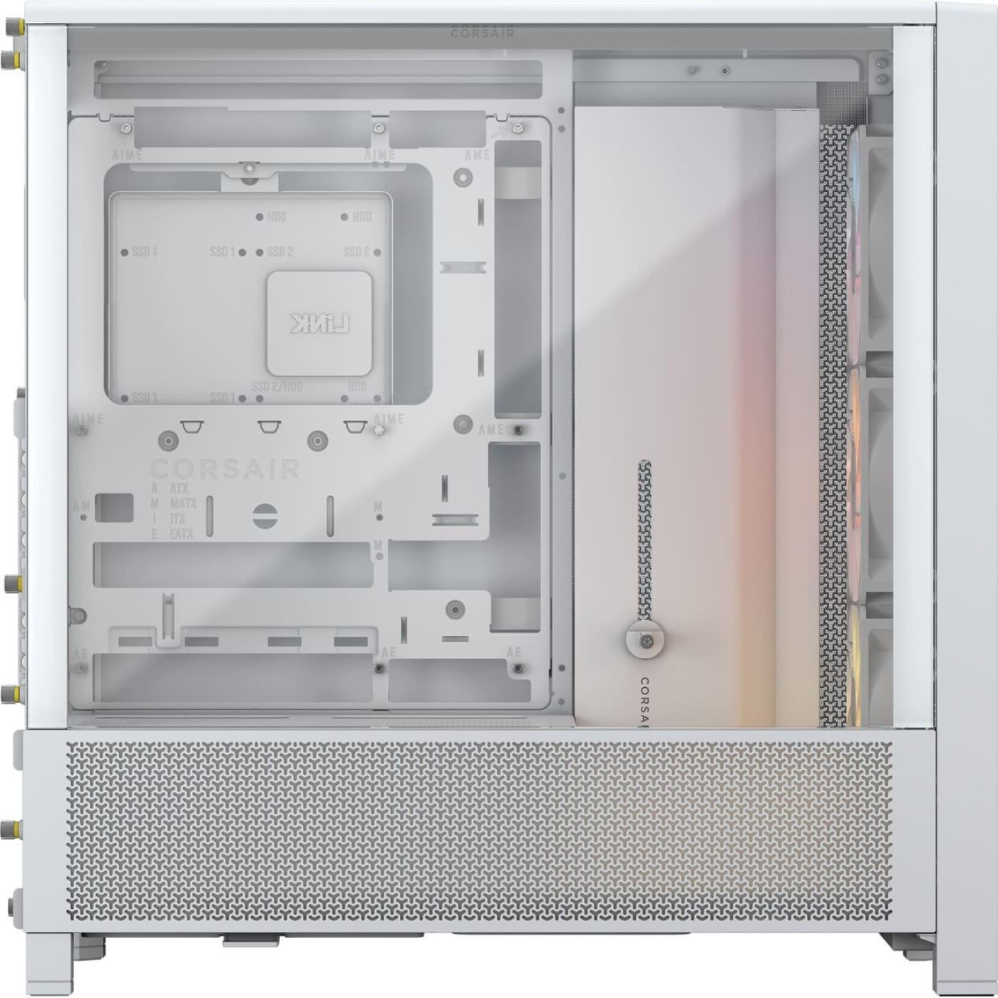 Корпус Corsair FRAME 4000D RS ARGB Tempered Glass без БП White (CC-9011297-WW)
