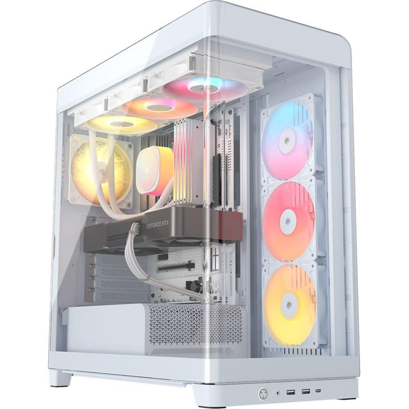 Корпус Corsair FRAME 4500X LX-R RGB Tempered Glass без БП White (CC-9011317-WW)