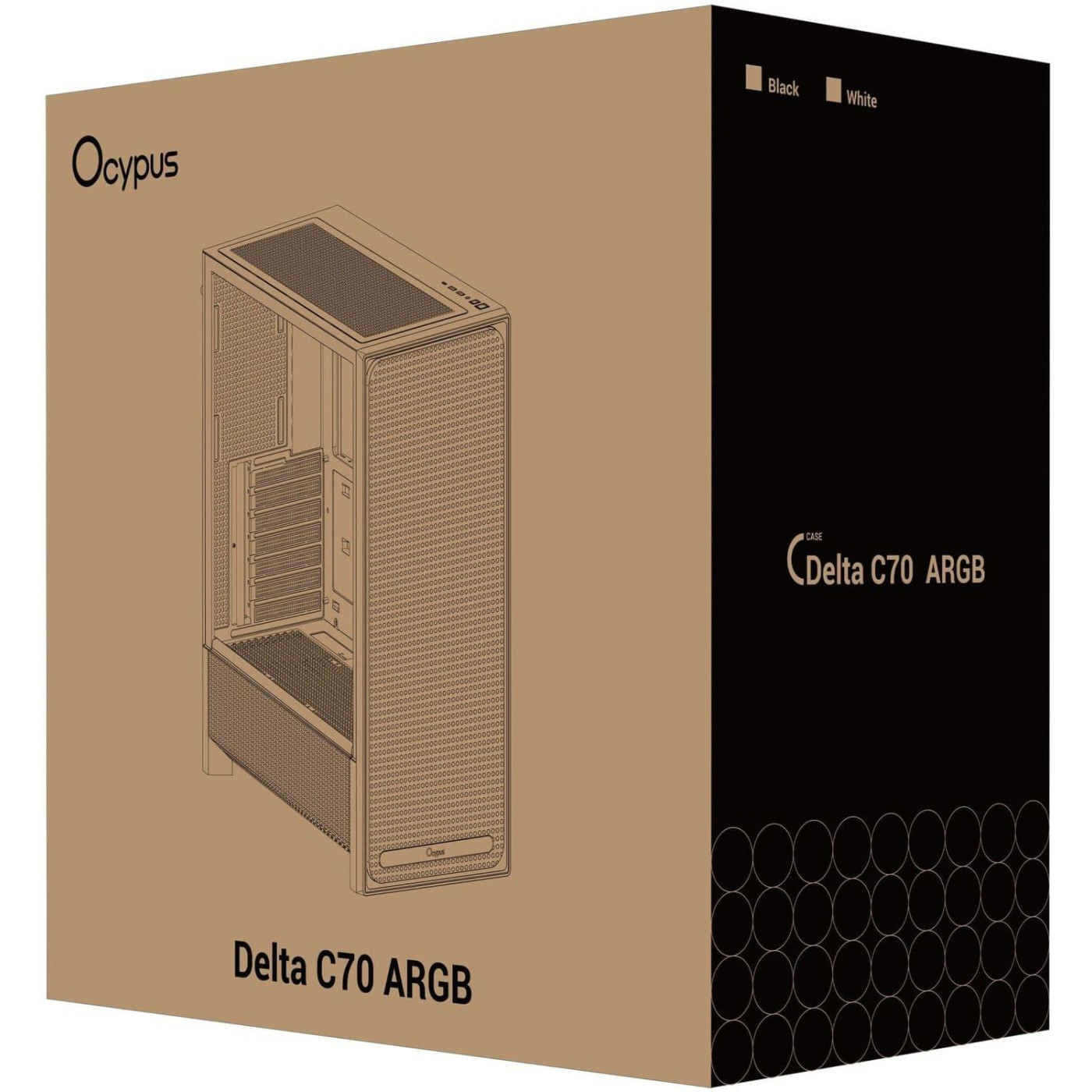 Корпус Ocypus DELTA C70 WH ARGB (DELTA-C70-WHG400XX-GL)