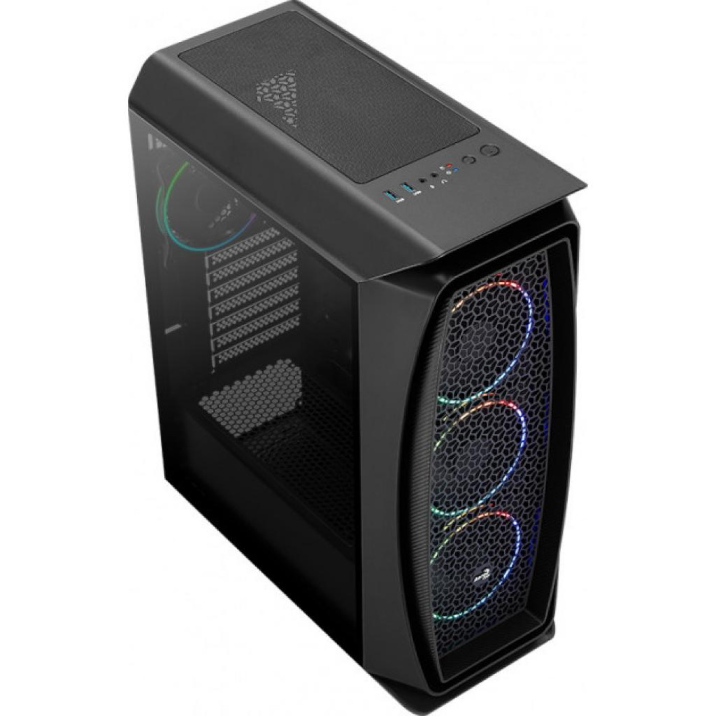 Корпус Aerocool Aero One Mini Eclipse-G-BK-v1 Black Без БЖ Б/в