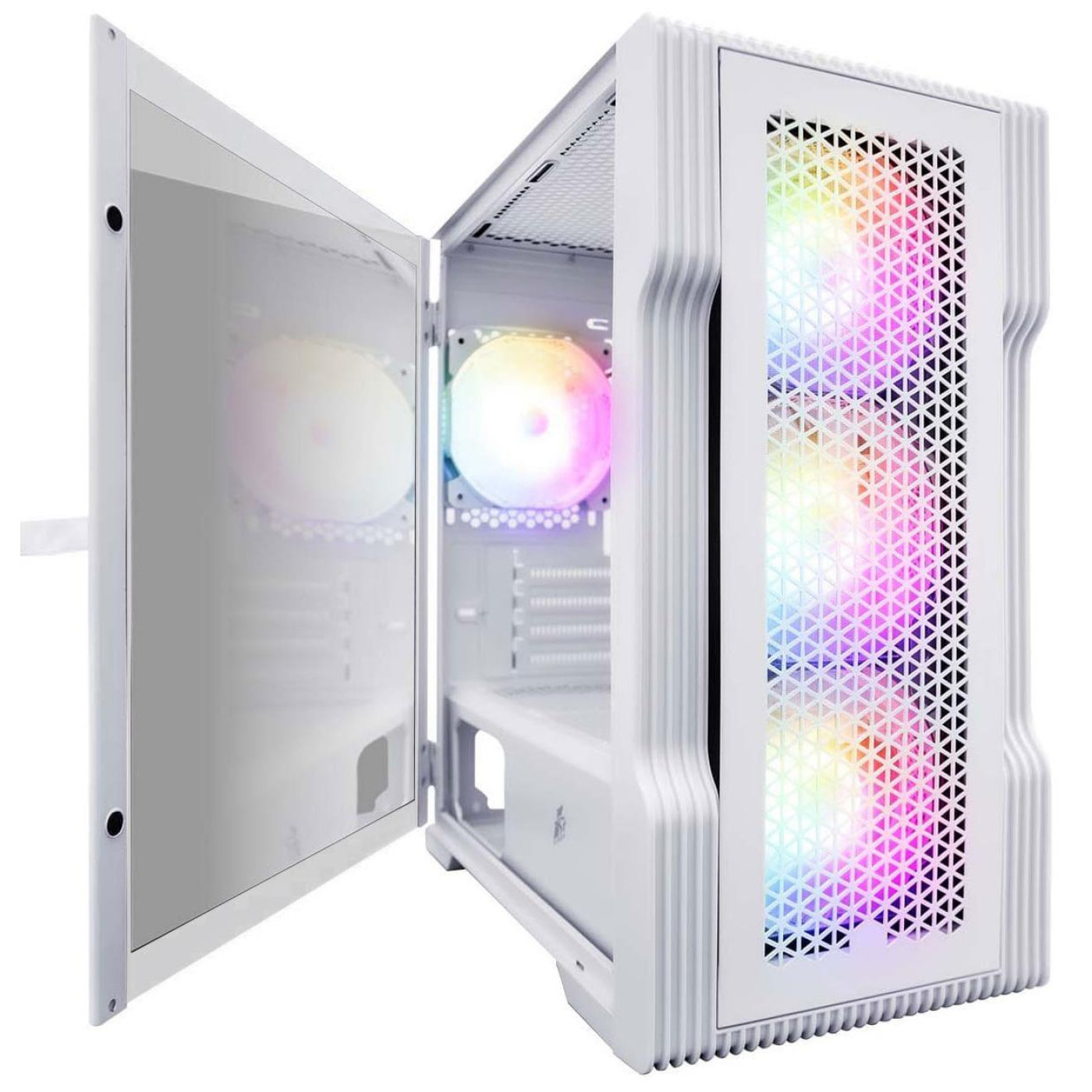 Корпус 1stPlayer T3-WH-4F1-W White (T3-WH-4F1-W) Без БП