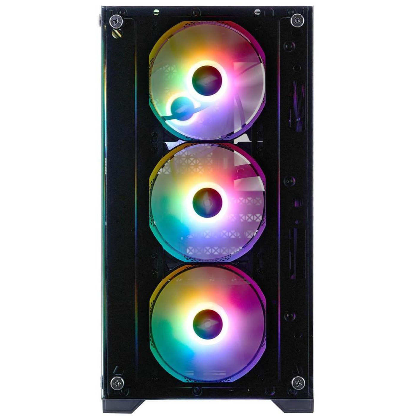 Корпус 1stPlayer X2-M-BK-4F7 Black без БП (X2-M-BK-4F7)