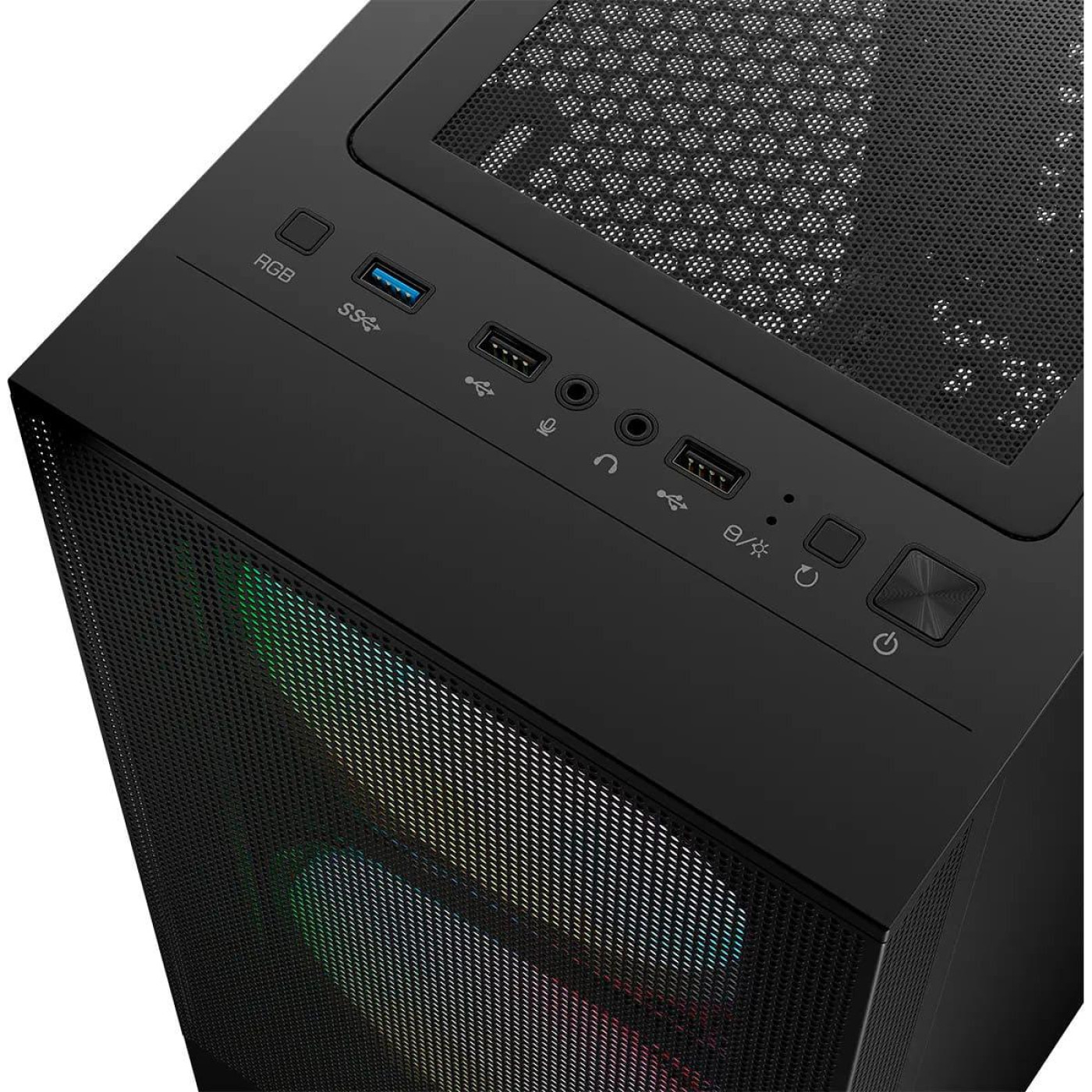 Корпус LogicConcept ARYA MESH+GLASS ARGB fans 2x140mm+1x120mm BLACK без БЖ ATX (AT-ARYA-10-000000-0002) Без БП
